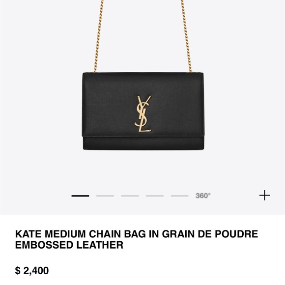 YSL Saint Laurent medium Kate shoulder bag black, NEW - Picture 2 of 2